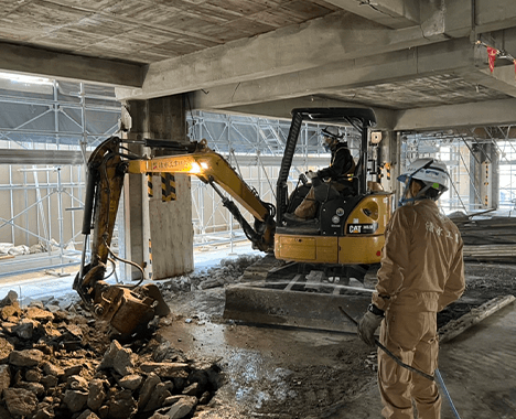 JR野田駅 高架下撤去工事